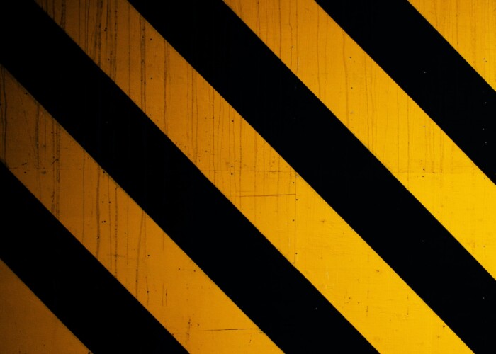 black and yellow striped line